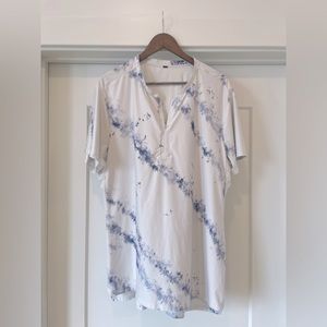 lululemon athletica Blue Tie-Dye Short Sleeve Tee